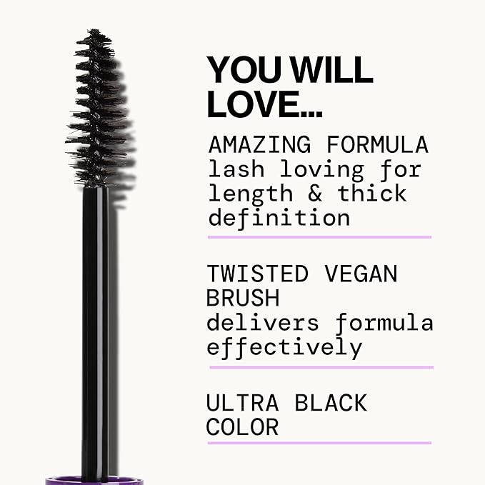 Pacifica Beauty, Highest Lash Chronic Volume Mascara, Black, Lash Lift + Conditioning, Vitamin B + Coconut, Silicone, Sulfate + Paraben Free, Vegan and Cruelty Free
