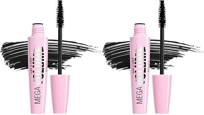 wet n wild Mascara Mega Volume Mascara, Very Black, 0.21 Ounce (Pack of 2)