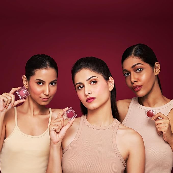 Colorbar Sinful Lip N Cheek Mousse Tint - Powder Matte Blush for Cheeks and Tinted Lip Balm - 2 in 1 Weightless Formula - 003 Coco Berry - 0.14 oz (Pack of 2)