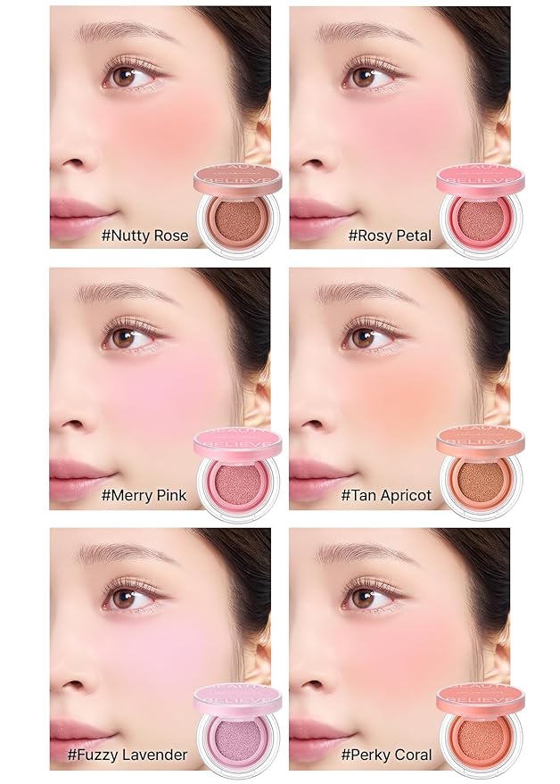 JUNG SAEM MOOL Artist Cushion Blush Blur | Matte & Soft Finish, Korean Liquid Blush for cheeks, Easy to Blend with Puff (Tan Apricot)