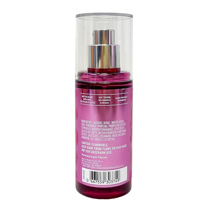 Bath & Body Works Perfect In Pink Mini Trio Bundle - Body Cream - Fragrance Mist and Body Wash with a Himalayan Salts Springs Sample Soap - Travel Size