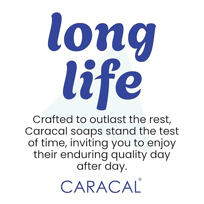 CARACAL Floral Fame Vegan Herbal Natural Women's Men's Soap Bar, Strong Smoky Lavender, Clary Sage, Terebinth Fruit, Olive, Castor Oils & Shea Butter - Long Life