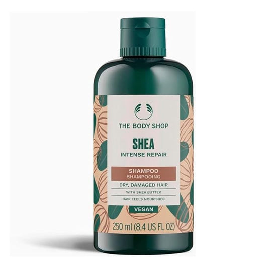 The Body Shop Shea Intense Repair Shampoo for Dry Damaged Hair | Nourishing and Strenghtening, Vegan, 250 ml / 8.4 oz