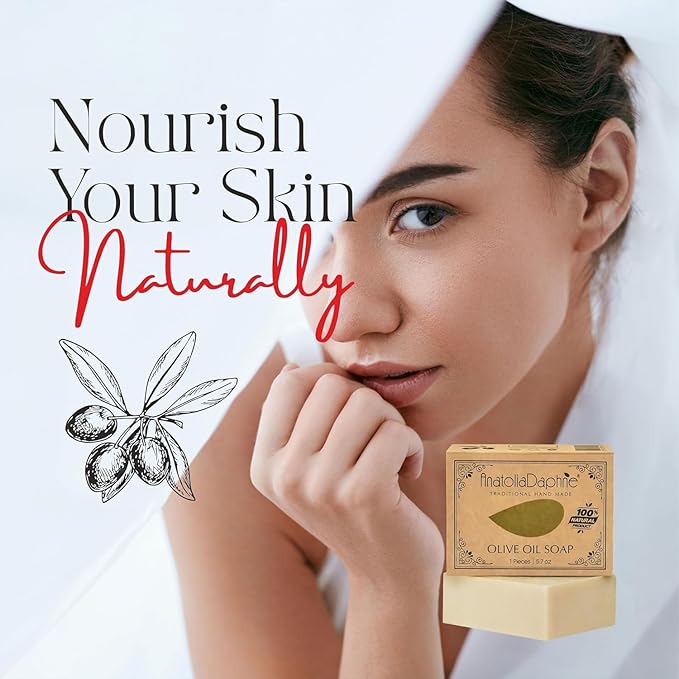 AnatoliaDaphne Olive Oil Soap Bar - Handmade 100% Pure Natural & Vegan 5.3 oz Each Bar