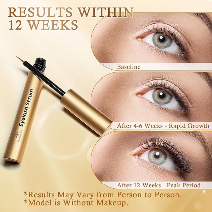 Premium Eyelash Growth Serum: Advanced Vegan Formula for Longer Thicker Lashes – Natural Safe Ingredients