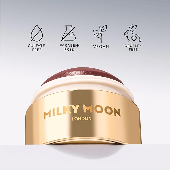 Stellar Cheeks Cream Blush, Long-lasting, Lightweight Formula for Cheeks, Lips & Eyes, Infused with Coconut & Jojoba, Candy Rose