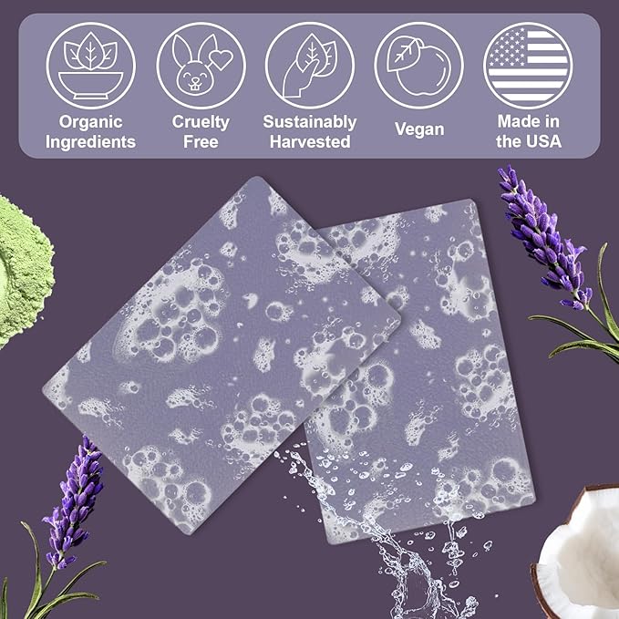Ness Mens Soap Bar - Lavember Scent - Natural Soap - Lavender & Amber - Mens Soap - Organic Ingredients & Essential Oils - Moisturizing Bar Soap - Handmade In USA, Cruelty Free, Vegan - 3 Pack