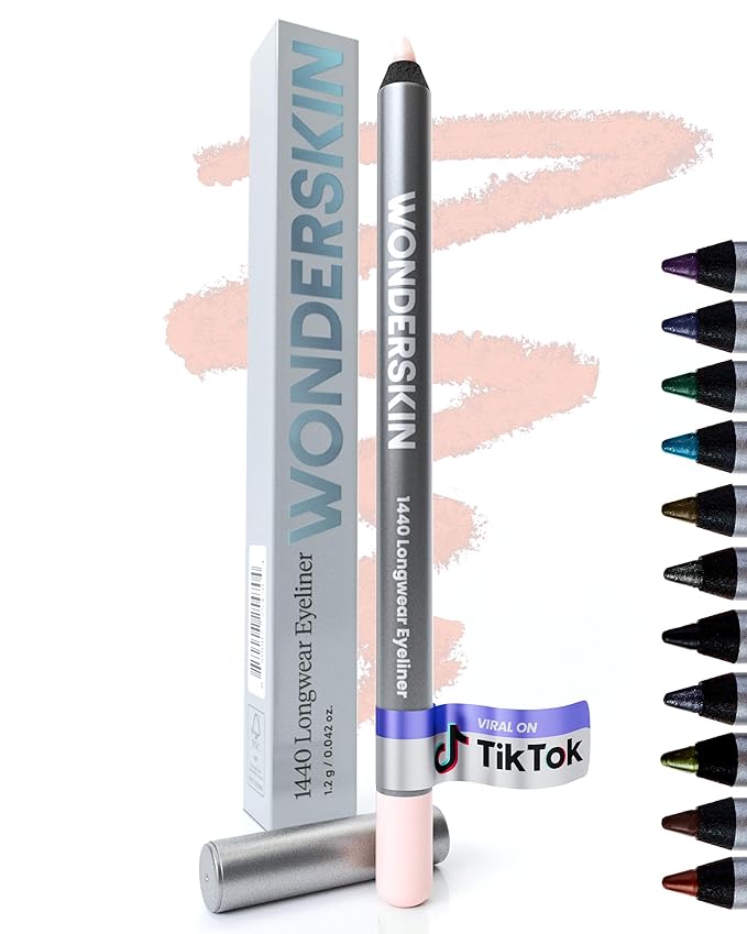 Wonderskin Eyeliner Pencil, 1440 Longwear Pink Eyeliner Pencil - Waterproof, Sharpenable & Smudge Proof (Icing)
