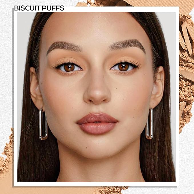 MAKI YIKA Puff Nude Matte Single Eye Shadow Palette for Women, Pigmented White Eyeshadow Powder for Brown Eyes, Color Stay Long Lasting Waterproof Eye Makeup Palette, #6
