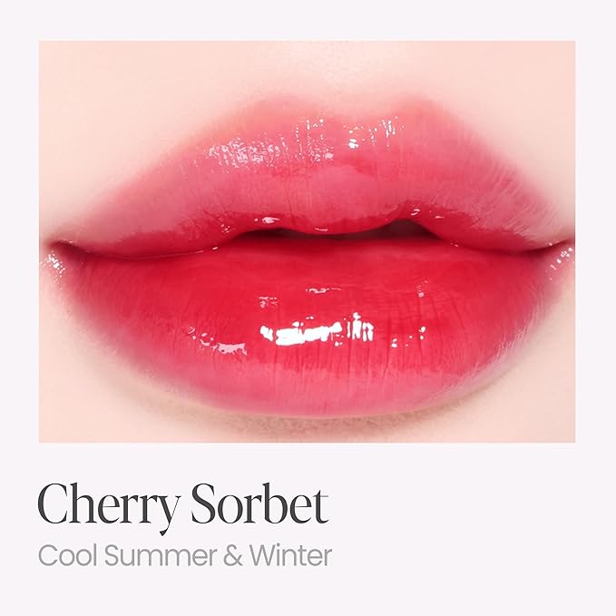 Espoir Couture Lip Tint Glaze #12 Cherry Sorbet | Volumizing Lip Stain with Juicy Texture, Long-Lasting & Vibrant Colors, Moisturizing & Hydrating, Glossy Formula, Vegan, Korean Makeup, 0.14 oz