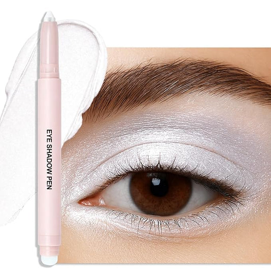 Erinde Moonlight White Eyeshadow Stick, Waterproof Shimmer Eye Shadow Sticks, Cream Eye Shadow Pencil Crayon, Buildable & Blendable Long-Lasting Eyeshadow for Women, Vegan & Cruelty-Free, B02