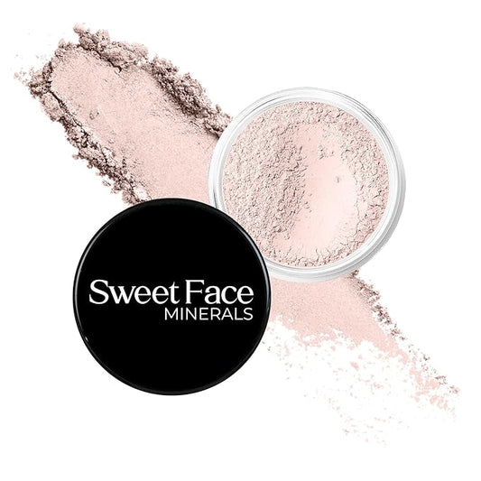 (5gm Starter Jar) Kisses Blush by SweetFace Minerals, Light Pink for Cheeks, Highlighter for Pink Glow, Waterproof, Make up Blush for Girls, Blusher for Cheeks, Cool Tone