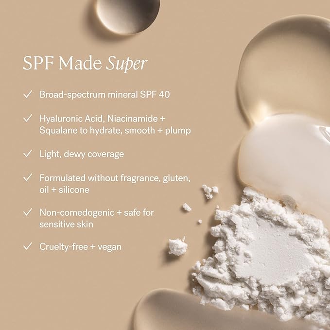 ILIA - Super Serum Skin Tint SPF 40 | Non-Comedogenic, Vegan, Lightweight to Help Against Blue Light, + Pollution while Hydrating, Smoothing, + Refining (Jardin ST16.5, 1 fl oz | 30 ml)