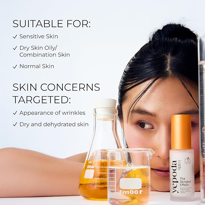 Yepoda The Skinject Effect, Skin-Boosting Spicules Essence with Vegan PDRN, Refine Skin Texture & Enhance Skin Absorption, Vegan Korean Essence for All Skin Types, 1,01 FL. OZ. (30 ml)