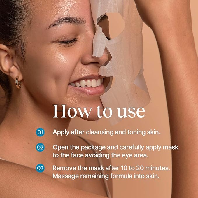 Tea Tree Relief Cotton Mask, Soothing & Hydrating, Vegan, Korean Skin Care Face Mask 23g*5sheets