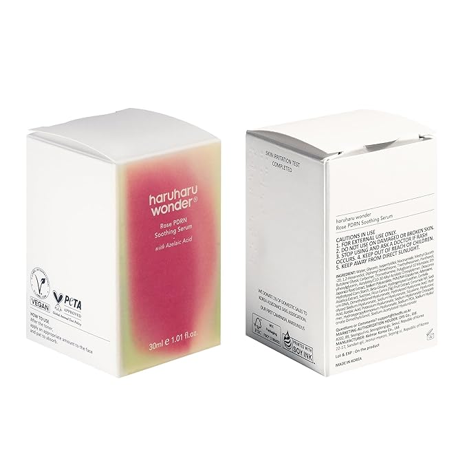 haruharu wonder Rose PDRN Soothing Serum with Azelaic Acid, Redness Relief, Barrier Repair, Bulgarian Rose, Lightweight Formula for Sensitive Skin, Fragrance Free, Korean Skincare, Vegan, 1.01 fl.oz