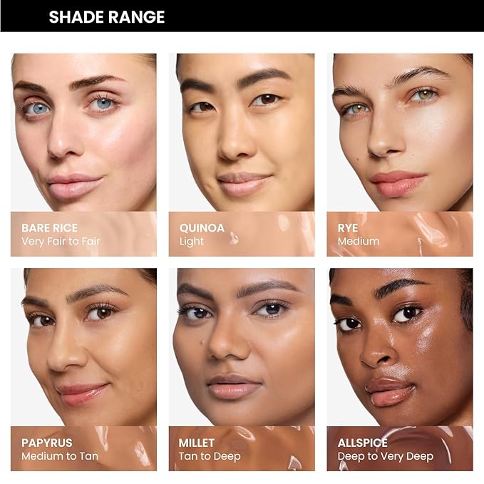OFIR Sheer Skin Hydrating Tinted Moisturizer for Face | Lightweight Face Tint Makeup | Breathable Vegan Skincare Routine | Sheer Coverage Makeup Formula | Bare Rice - Very Fair to Fair 1 FL OZ