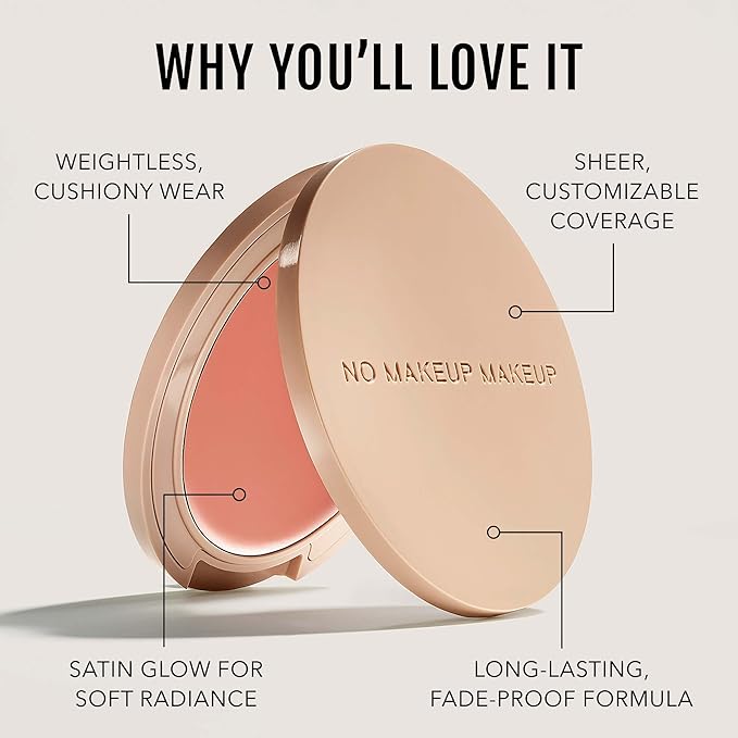 No Makeup Makeup Blush & Lip Color, Second-Skin Cream-Balm Formula Delivers a Long-Lasting Sheer Wash of Color, Buildable Coverage, Semi-Matte Finish, Made with Skin-Loving Ingredients, Peach