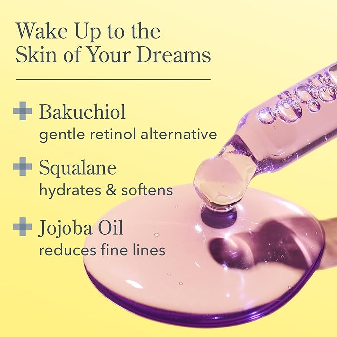 Beekman 1802 Dream Booster Bakuchiol Face Serum – Retinol Alternative for Sensitive Skin – Refines Texture, Smooths Fine Lines & Pores – Fragrance Free – Vegan – 1 fl oz