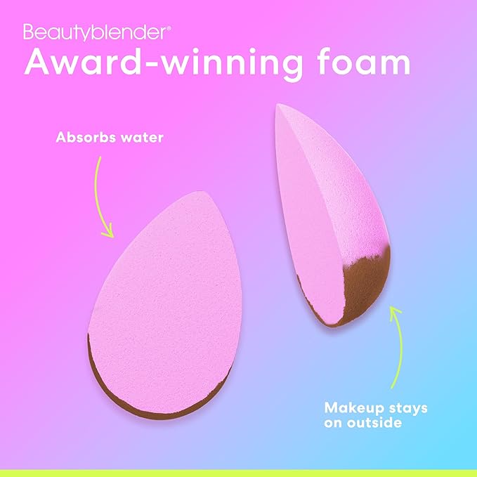 Beautyblender® | Wave Beauty Blender Makeup Sponge, Super-Soft Foam Easily Blends Foundations, Powders & Creams, Made in USA, Reusable, Washable, Streak Free Application, Vegan, Cruelty Free