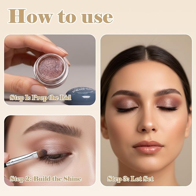 Wink Perfect Jelly Cream Eyeshadow – High-Shine Shimmer, Buildable & Long-Lasting, Lightweight Cream-to-Powder Eye Shadow, Vegan & Cruelty-Free (03 Frosted Petal, 0.18 oz / 5.1 g(PACK OF 1))