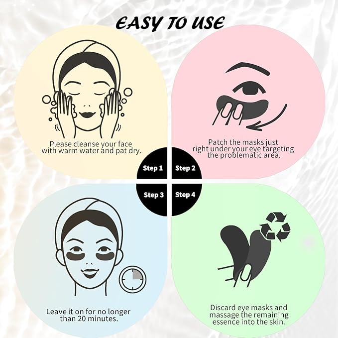 Under Eye Patches Variety Pack (8 Pairs), Easter Gifts for Her, Eye Masks for Dark Circles Puffy Eyes With 8 Colors (1 Pairs/Color), Vegan Skin Care Gifts for Women
