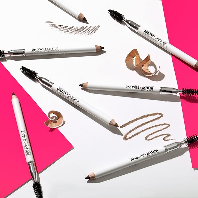 wet n wild Brow-SessiveBrow Pencil, Ultra-Precise Dual Ended Spoolie Brush for Perfect Buildable Blendable Shaping, Natural Lasting Shades for Every Brow, Cruelty-Free & Vegan -Dark Brown (Pack of 2)