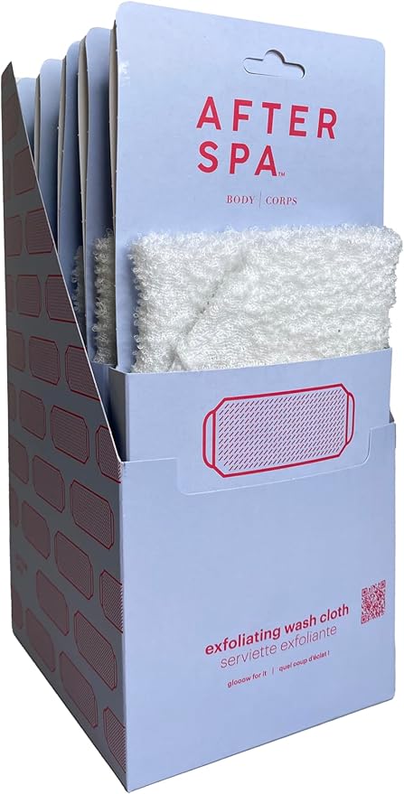 Afterspa Bath & Shower Exfoliating Wash Cloth, Pack of 6