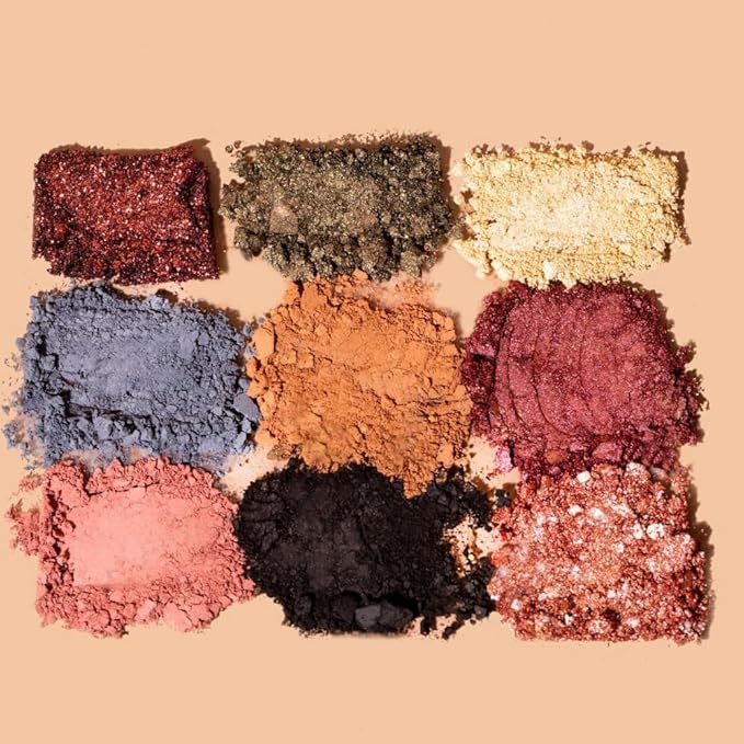 Bossy Cosmetics Style Meets Substance Eyeshadow Palette, Vegan Eye Makeup Kit, Beauty Gift Set for Women, Cruelty Free, Includes 9 Long Lasting Colors - Matte, Glitter, and More