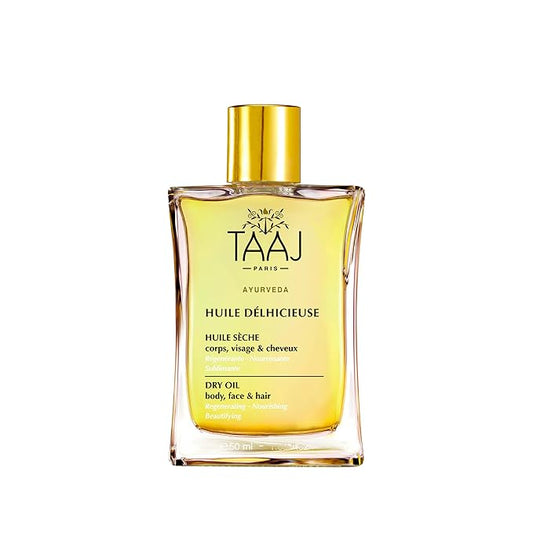 | Délhicieuse Dry Beauty Oil | Face, Body & Hair | Nourishes, Protects & Revitalizes | Silky Skin & Repaired Hair | Ayurvedic-Inspired Skincare | 96% Natural Ingredients | Vegan | 1.7 fl oz