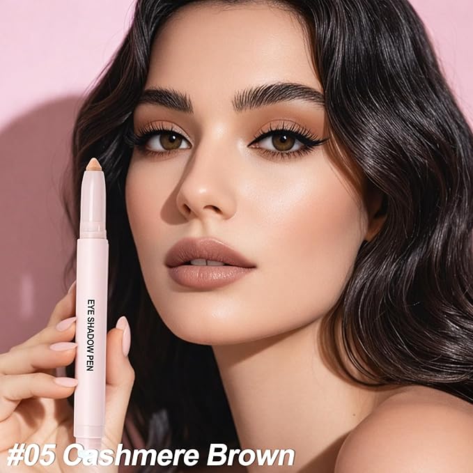 Erinde Cashmere Brown Eyeshadow Stick, Waterproof Nude Matte Eye Shadow Sticks, Cream Eye Shadow Pencil Crayon, Buildable & Blendable Long-Lasting Eyeshadow for Older Women, Vegan & Cruelty-Free, B05