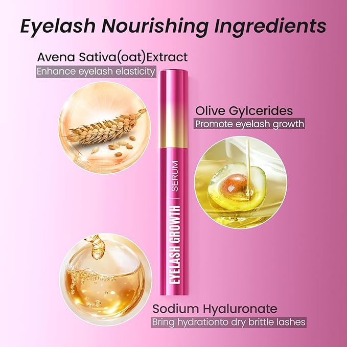 Eyelash Growth Serum - Volumizing Lash Serum for Longer & Thicker Lashes - Natural, Vegan & Gentle (5 mL)