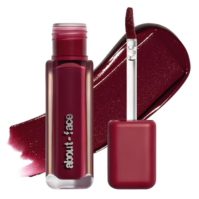 about-face Blur Matte Lip Plump – Soft-Matte Liquid Lipstick with Plumping Effect – Hydrating, Vegan, Cruelty-Free, Clean Beauty – 0.2 oz (Elysian - Dusty Red)