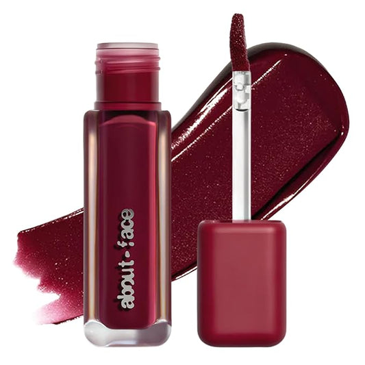 about-face Blur Matte Lip Plump – Soft-Matte Liquid Lipstick with Plumping Effect – Hydrating, Vegan, Cruelty-Free, Clean Beauty – 0.2 oz (Elysian - Dusty Red)