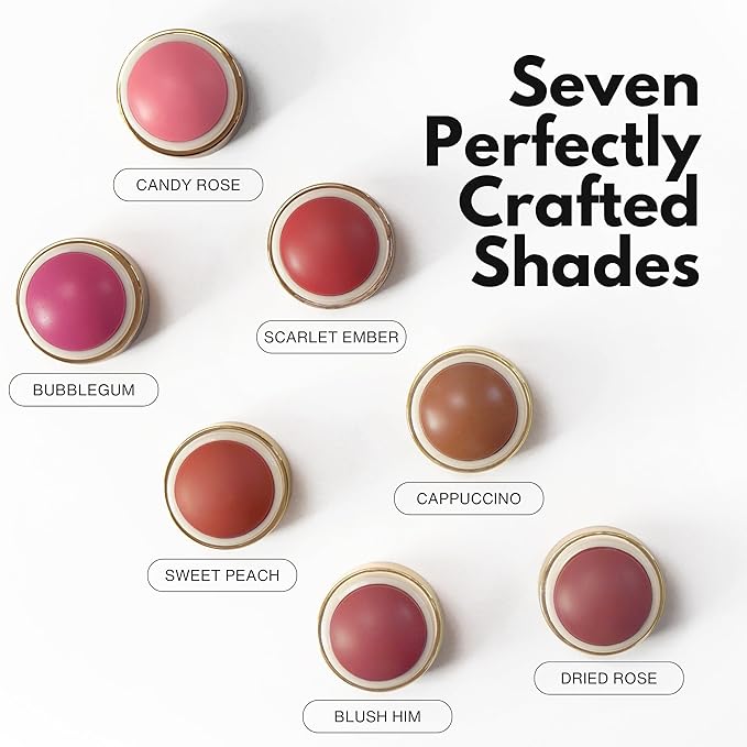 Stellar Cheeks Cream Blush, Long-lasting, Lightweight Formula for Cheeks, Lips & Eyes, Infused with Coconut & Jojoba, Bubblegum