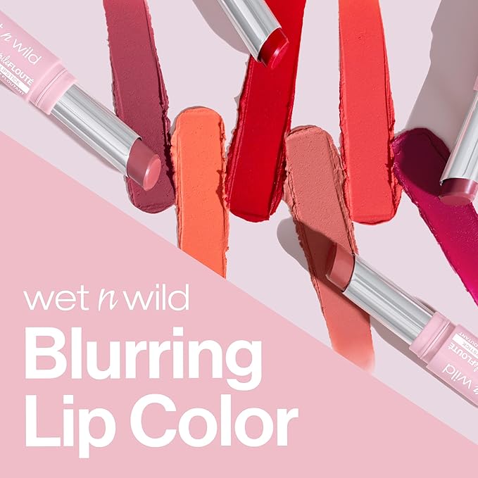 wet n wild Soft Blur Matte Lipstick, Velvety Semi-Sheer Buildable Color, Soft Matte Powdery Finish, Comfortable Wear, Vegan & Cruelty-Free - Homecoming Queen