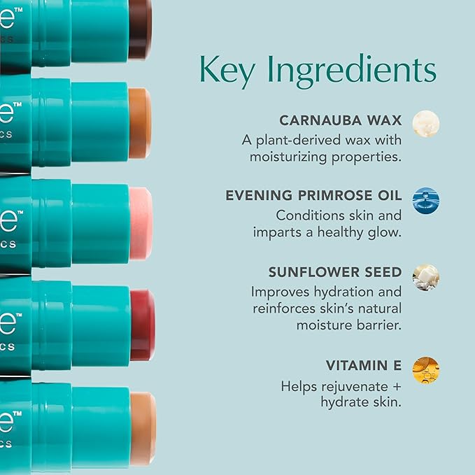 Thrive Causemetics Triple Threat Color Stick: Cream Highlighter Stick with Vitamin E, Evening Primrose Oil, Waterproof Smudge Proof Face Makeup Formula, Joy (Gold Shimmer)