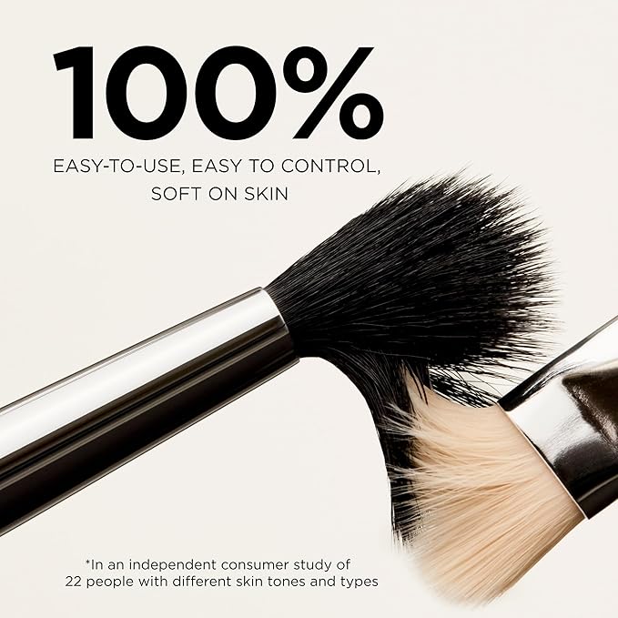HALEYS Beauty Crease Eyeshadow Makeup Brush, Medium Fluffy Tapered Blending Brush for Eye Shadow & Highlighter Make Up, Seamless Application for Cream & Powder, Vegan & Cruelty Free