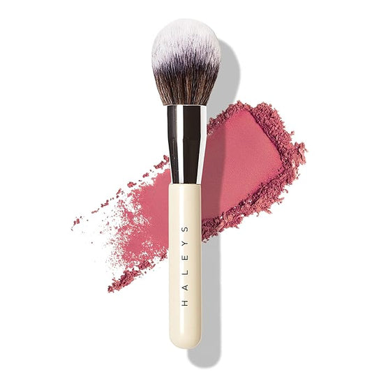 HALEYS Beauty Powder Makeup Brush, Soft Face Brush for Loose & Pressed Powder, Seamless Blending with Streak Free Finish, Make Up Essentials, Vegan & Cruelty Free
