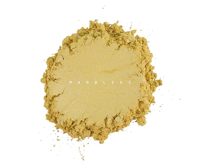 MARBLERS Fine Natural Mica Powder [Eggshell Yellow] 0.11oz (3g) | Highly Pigmented | Non-Toxic, Vegan, Cruelty-Free | Eyeshadow, Body Butter, Nail Polish, Nail Art | Party, Body, Face Makeup