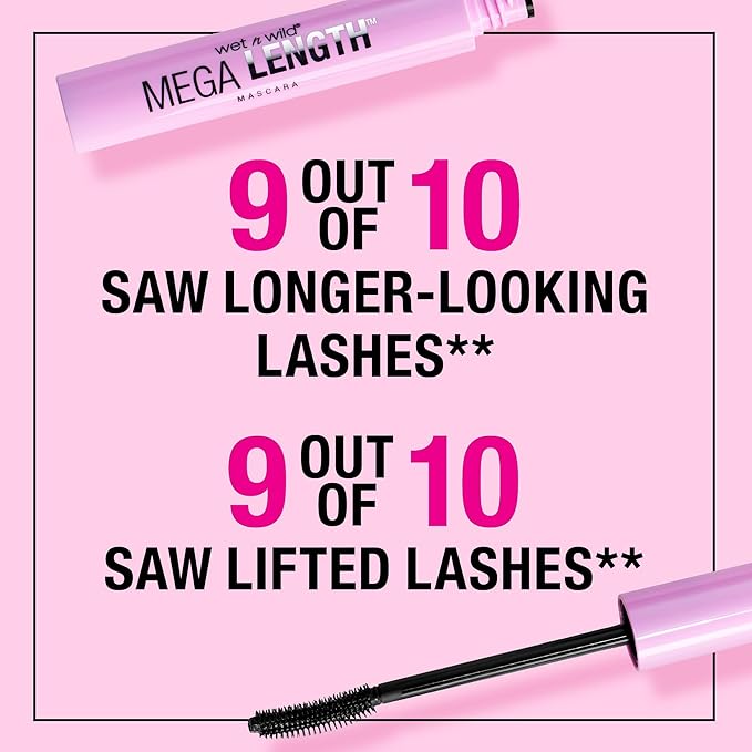 wet n wild Mega Length Mascara, Very Black, 0.21 Ounce (Pack of 2)