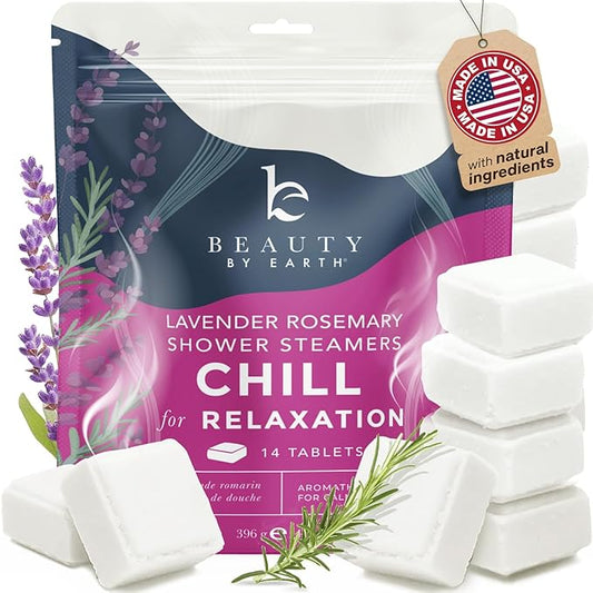 Shower Steamers Aromatherapy - USA Made with Natural Ingredients & Lavender Oil, Large Shower Bombs for Stress Relief, Relaxing Spa Gifts for Women & Men, Luxury New Mom & Nurse Gifts