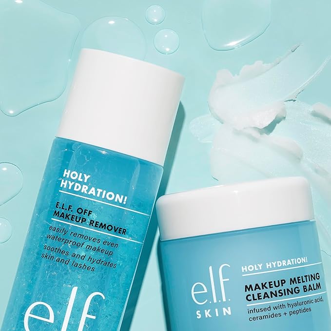 e.l.f. SKIN Holy Hydration Off Makeup Remover,Liquid Makeup Remover For Eye,Lip & Face-Makeup,Gentle Formula,Vegan & Cruelty-free,(Pack of 2)