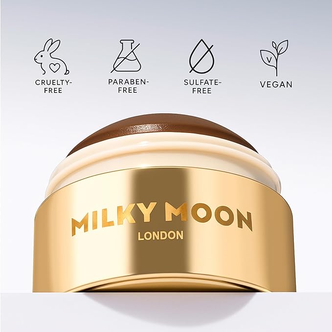 Stellar Cheeks Cream Blush, Long-lasting, Lightweight Formula for Cheeks, Lips & Eyes, Infused with Coconut & Jojoba, Cappuccino