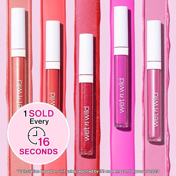 wet n wild MegaSlicks Lip Gloss, Ultra-Glossy, Vitamin-E Enriched, Ultra-Gloss High Shine Moisturizing, Cruelty-Free & Vegan - Love Language