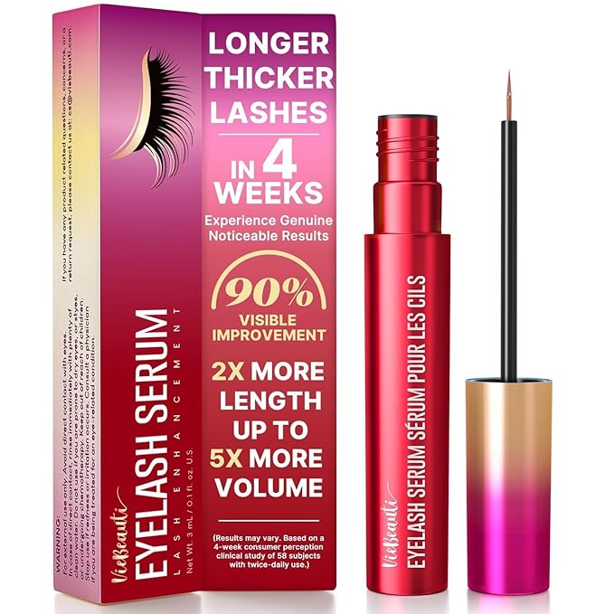 VieBeauti Eyelash Serum for Daily Lash Care, Gentle PGA-Free Lash Conditioning Serum to Support Healthier Looking Lashes, Vegan & Cruelty-Free