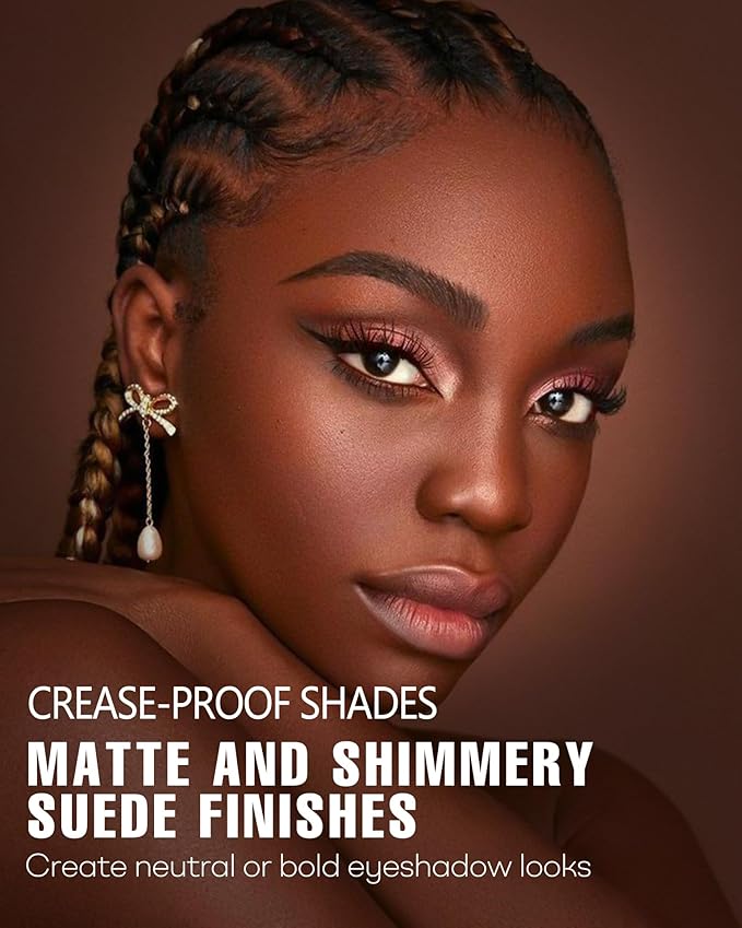 MAKI YIKA Black Smokey Eye Shadow Palette 8Color Dark Grey Eyeshadow for Goth Makeup Black Silver White Gray Eyeshades for Halloween (BlackS)