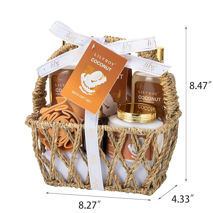 Mothers Day Gifts for Women - 7Pcs Luxury Bath and Body Gift Basket Set for Women & Men Perfect Gift | Valentines Day Gifts for Her, Fathers Day, Birthday, Christmas Gift for Her & Him All Occasion