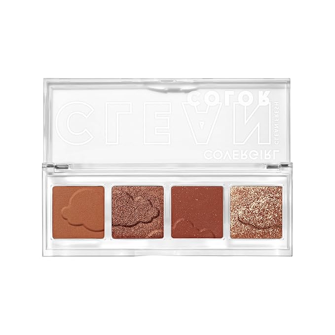 COVERGIRL Clean Fresh Clean Color Eyeshadow Palette, Shimmer Finish, Vegan Formula - Spiced Copper, 4g (0.14 oz)