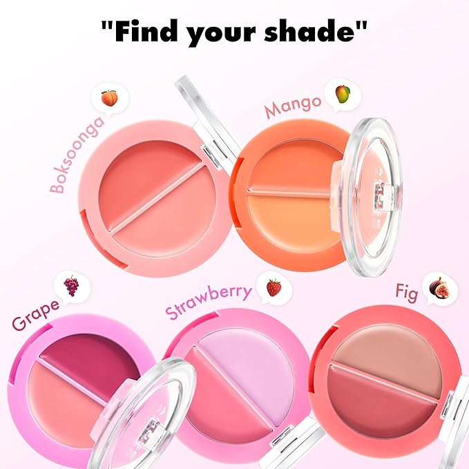 Amuse SEOUL Lips and Cheeks Healthy Balm 05 FIG BALM | Moisturizing, Glossy, Creamy Texture, Lightweight, Dewy Finish, Natural-looking Color, K Beauty Makeup, Vegan (1.5g / 0.05 oz)
